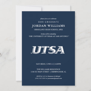 UTSA Wordmark Logo Graduation Announcement