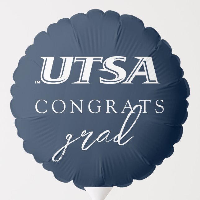 UTSA Wordmark Logo Graduation Balloon (Back)