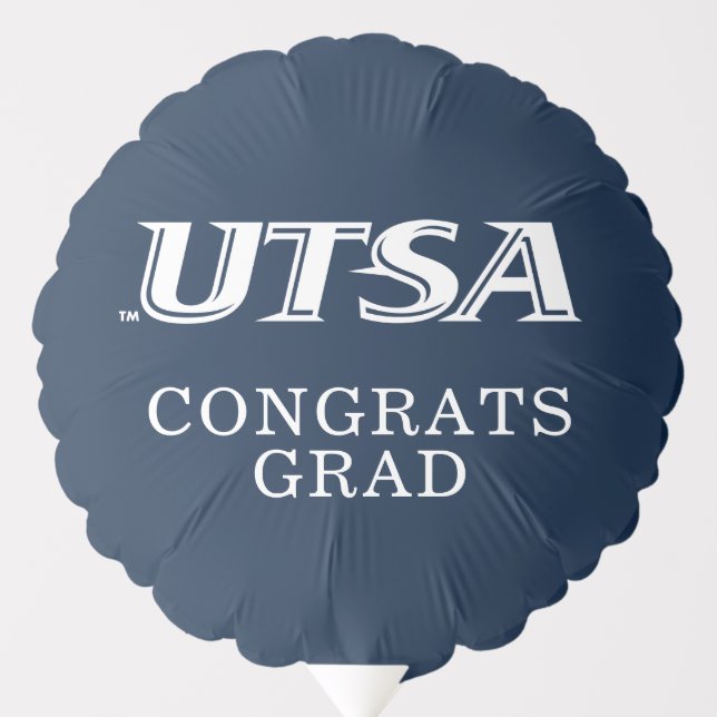 UTSA Wordmark Logo Graduation Balloon (Front)