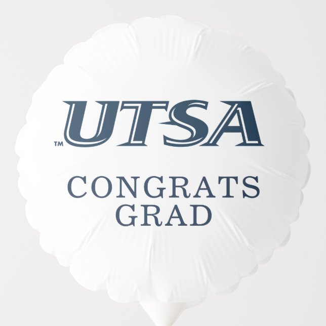UTSA Wordmark Logo Graduation Balloon (Front)