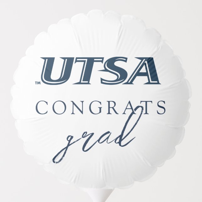 UTSA Wordmark Logo Graduation Balloon (Back)