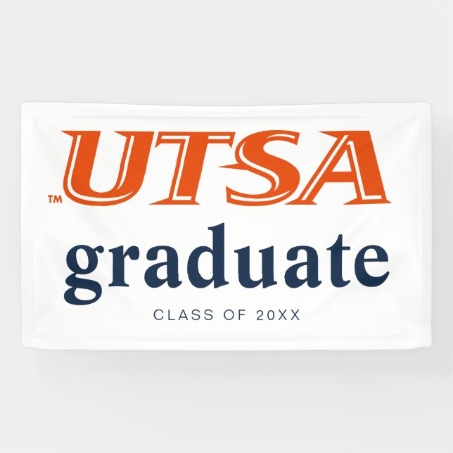 UTSA Wordmark Logo Graduation Banner (Horizontal)