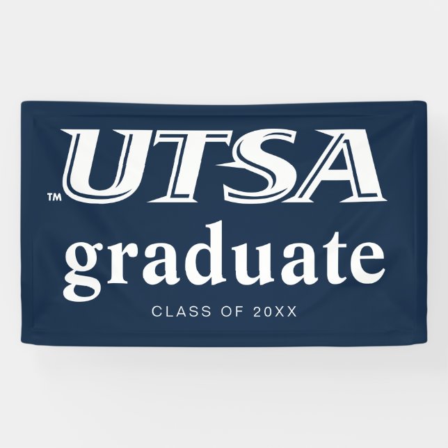 UTSA Wordmark Logo Graduation Banner (Horizontal)