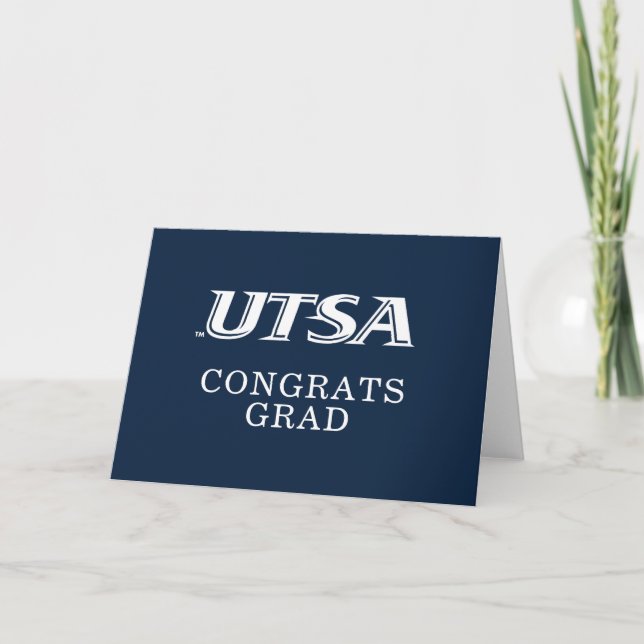 UTSA Wordmark Logo Graduation Card (Front)