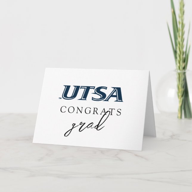 UTSA Wordmark Logo Graduation Card (Front)