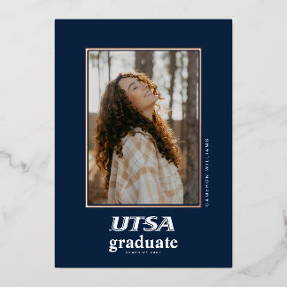 UTSA Wordmark Logo Graduation Foil Invitation