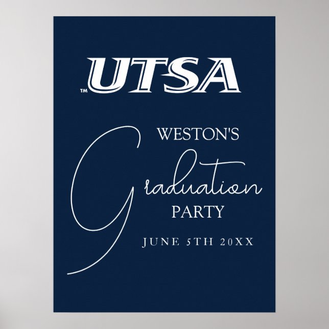 UTSA Wordmark Logo Graduation Poster (Front)