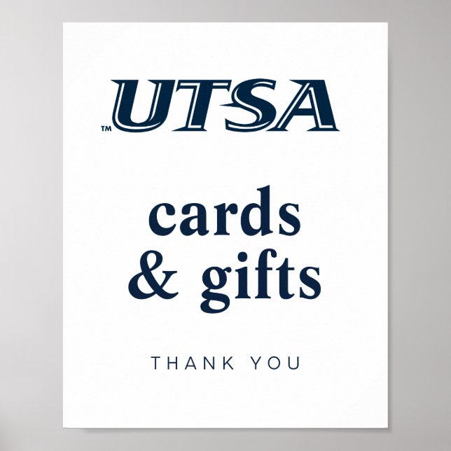 UTSA Wordmark Logo Graduation Poster (Front)