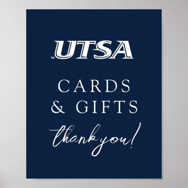 UTSA Wordmark Logo Graduation Poster (Front)