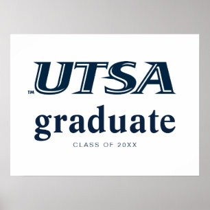 UTSA Wordmark Logo Graduation Poster