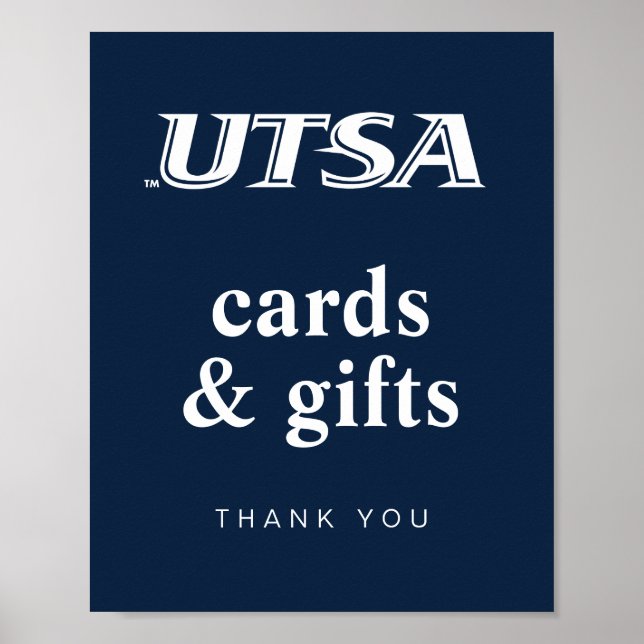 UTSA Wordmark Logo Graduation Poster (Front)