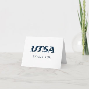 UTSA Wordmark Logo Graduation Thank You Card