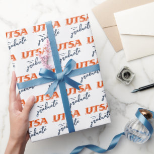 UTSA Wordmark Logo Graduation Wrapping Paper