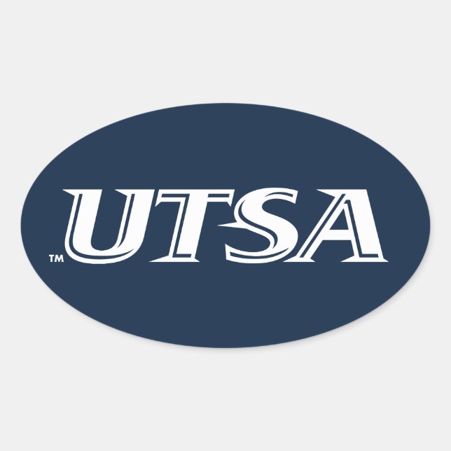 UTSA Wordmark Logo Oval Sticker (Front)