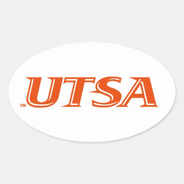 UTSA Wordmark Logo Oval Sticker (Front)