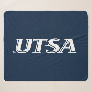UTSA Wordmark Logo Sherpa Blanket