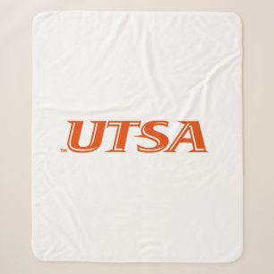 UTSA Wordmark Logo Sherpa Blanket