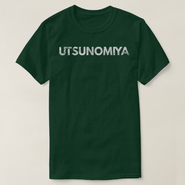 Utsunomiya Japan Distressed Graphic T-Shirt (Design Front)