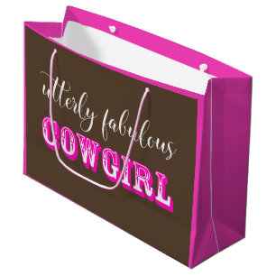 "Utterly Fabulous Cowgirl" Large Gift Bag