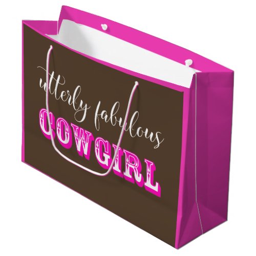 Utterly Fabulous Cowgirl Large Gift Bag