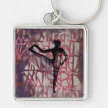 Utthita Yoga Girl - Premium Keychain