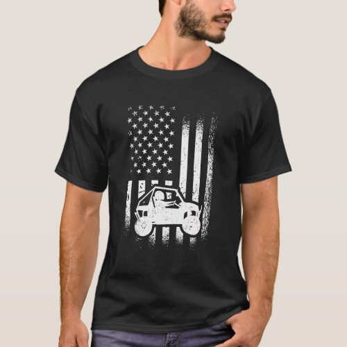 Utv Driver American Flag Utv Sxs Side_By_Side T_Shirt