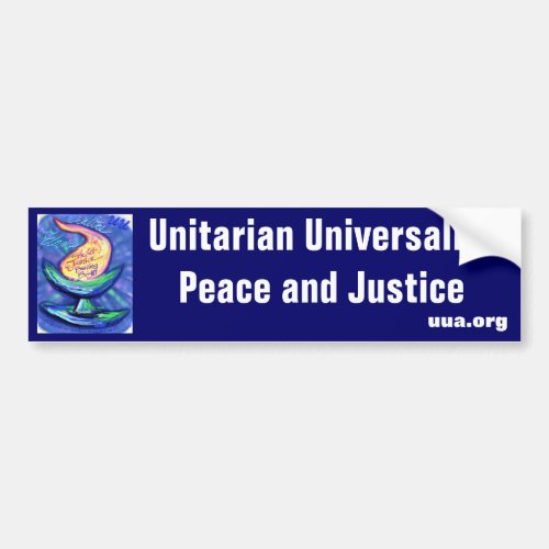 UU Chalice Peace and Justice Bumper Sticker