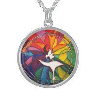 UU Chalice Silver Round Unitarian Universalist