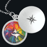 UU Chalice Sterling Silver Unitarian Universalist Necklace<br><div class="desc">Featuring original rainbow stain-glass UU Chalice art! Go in peace,  Believe in peace,  Create peace! A great gift for the Unitarian Universalist in your life.</div>