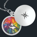 UU Chalice Sterling Silver Unitarian Universalist Necklace<br><div class="desc">Featuring original rainbow stain-glass UU Chalice art! Go in peace,  Believe in peace,  Create peace! A great gift for the Unitarian Universalist in your life.</div>