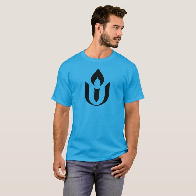 UU Chalice Symbol T-Shirt- Black Symbol T-Shirt (Front Full)
