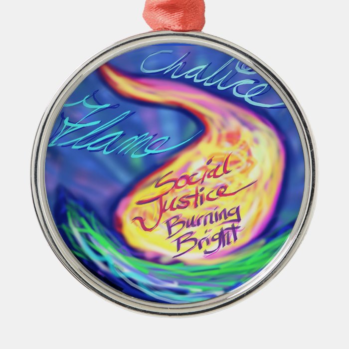 UU Flaming Chalice Christmas Ornament