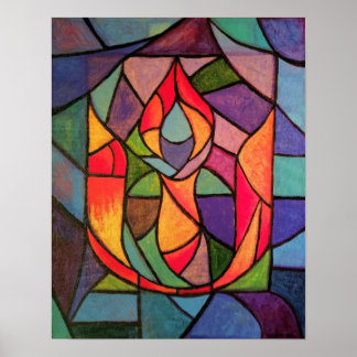 UU Flaming Chalice Original Artwork Poster Print