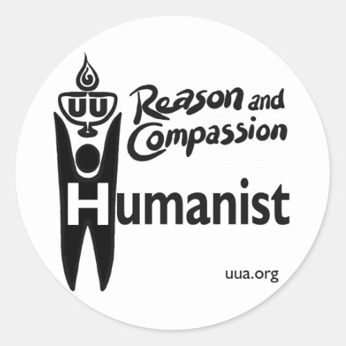 UU Humanist Classic Round Sticker