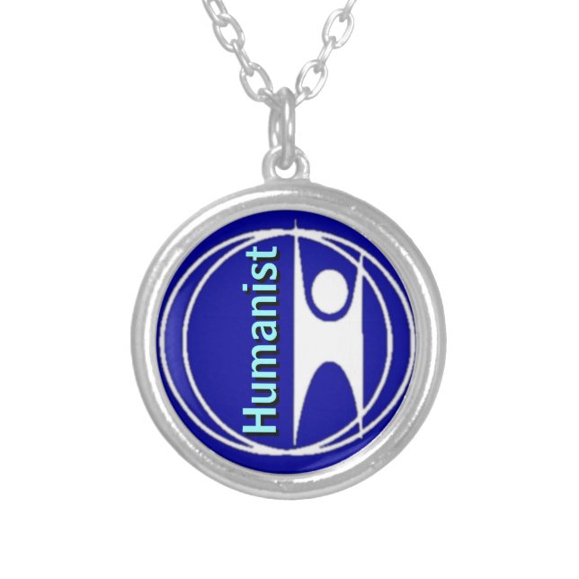 UU Humanist Silver Plated Necklace (Front)