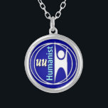UU Humanist Silver Plated Necklace<br><div class="desc">This pendant features the HUUmanist symbol. Promote reason,  compassion,  hope,  social responsibility,  and the natural world view.</div>