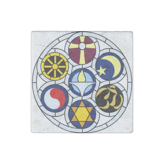 UU Rockford Rehnberg Window Stone Magnet (Front)