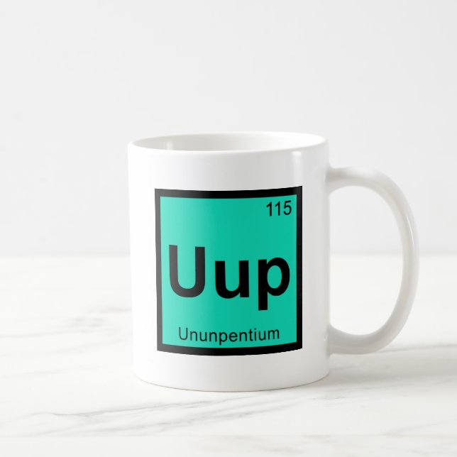 Uup - Ununpentium Chemistry Periodic Table Element Coffee Mug (Right)