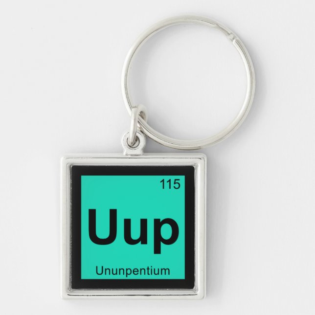 Uup - Ununpentium Chemistry Periodic Table Element Keychain (Front)