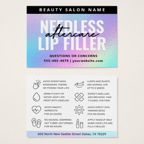 UV Gloss Rainbow Needles Lips Filler Care Card