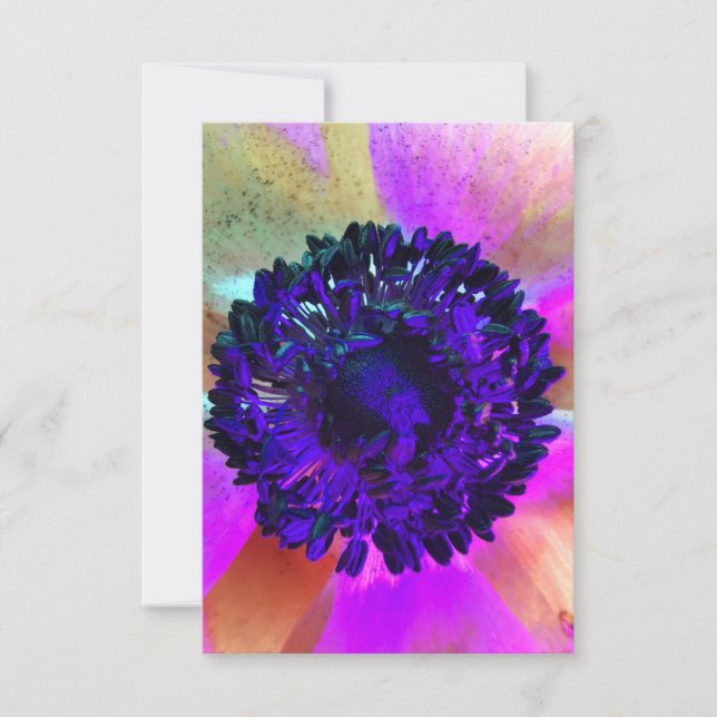 UV Ultra-Violet Flower Greeting Card (Front)