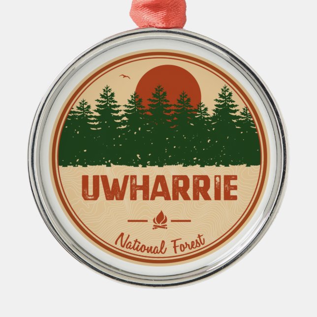 Uwharrie National Forest Metal Ornament (Front)