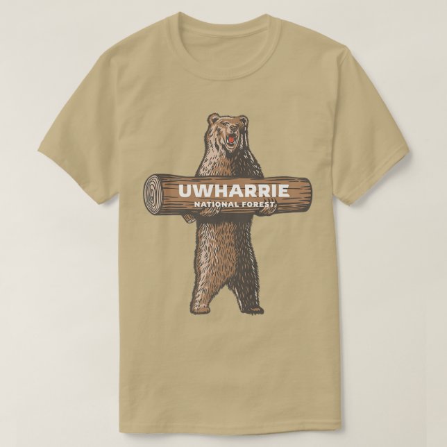 Uwharrie National Forest North Carolina NC Growlin T-Shirt (Design Front)