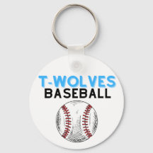 Uwharrie Timberwolves Baseball Keychain