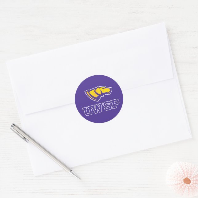 UWSP CLASSIC ROUND STICKER (Envelope)