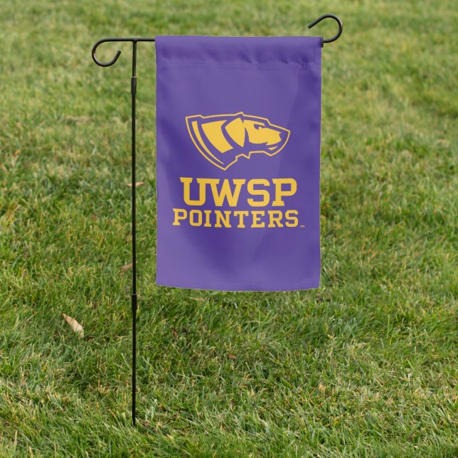 UWSP Pointers Garden Flag (In SItu)