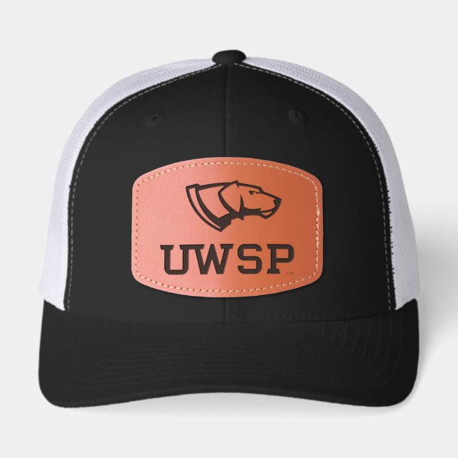 UWSP Pointers Leather Patch Hat (Front)