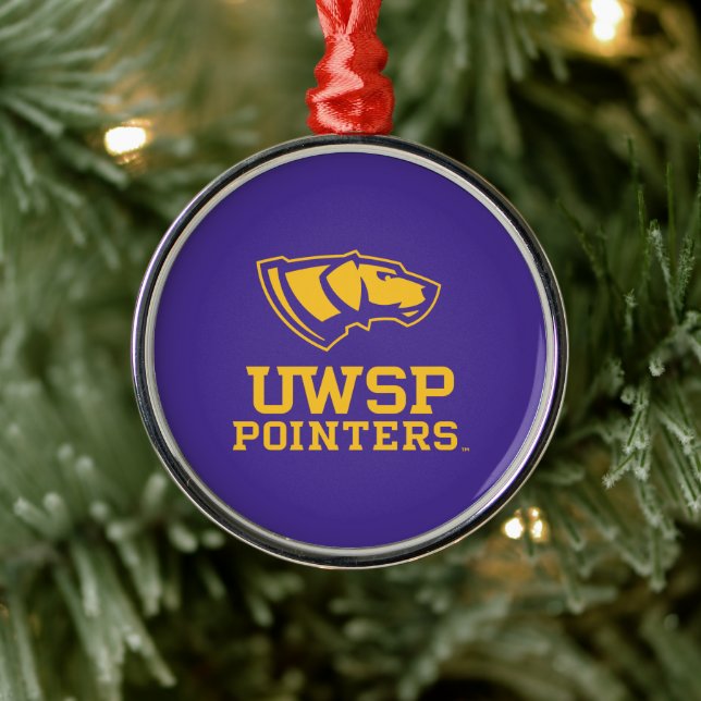 UWSP Pointers Metal Ornament (Tree)