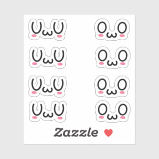 Uwu and Owo Custom-Cut Vinyl Sticker
