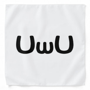 UwU Happy Anime Face Emoticon Bandana